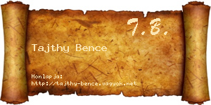 Tajthy Bence névjegykártya